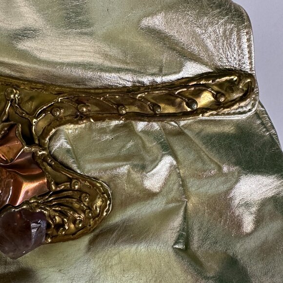 Vintage 1970's Carvalhu's Brutalist Amethyst, Brass... and bronze leatherCarvalh - Picture 6 of 8
